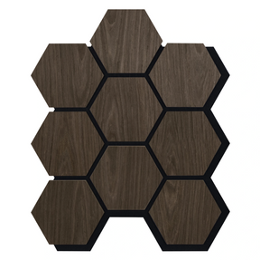 Akustický panel s drevenou dyhou - Hexagon - 79,8×66 cm 