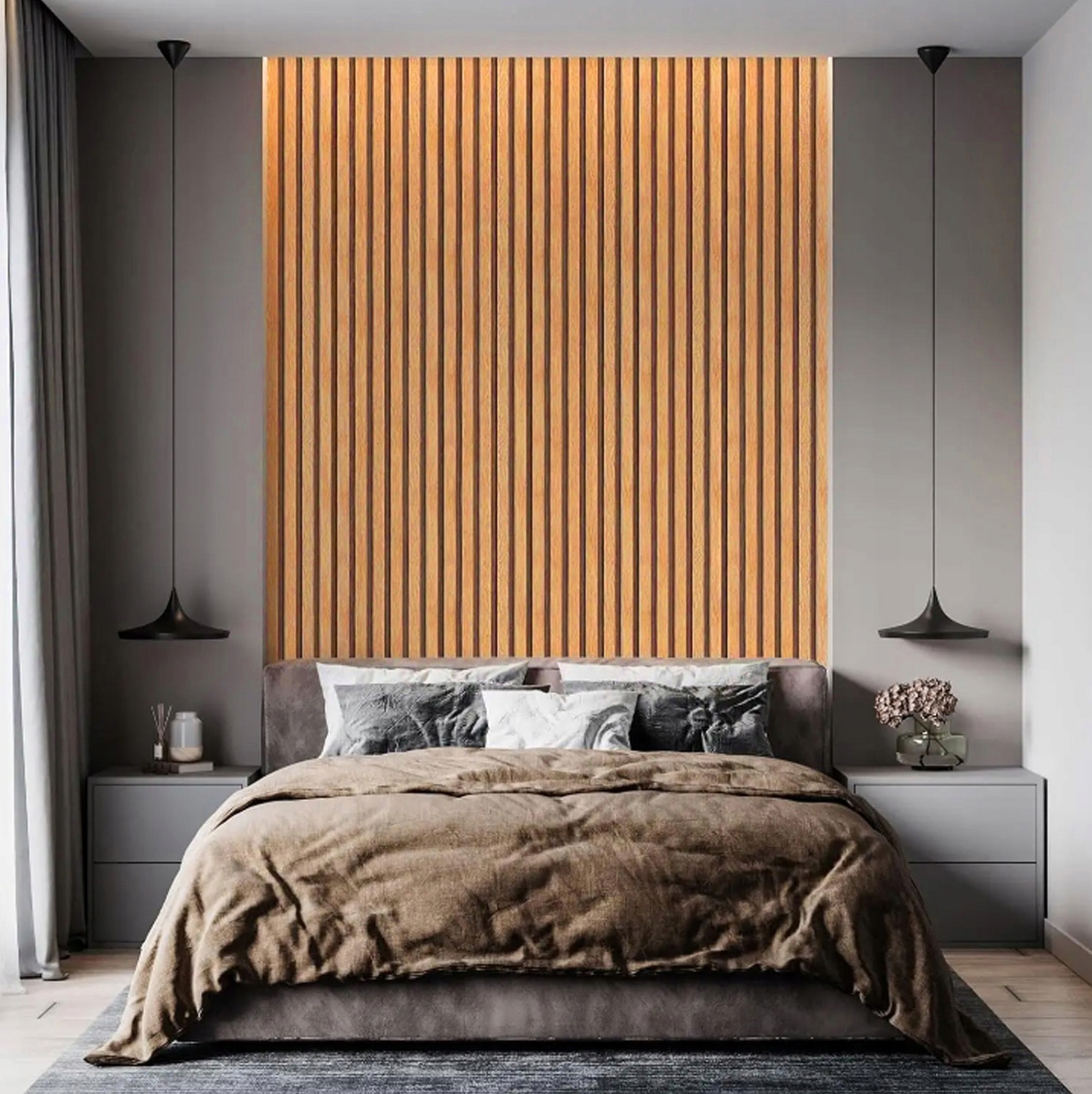 Lamelová tapeta Samolepiace stenové panely 3D Dýha Lamely Bronz Drevo 10 m 