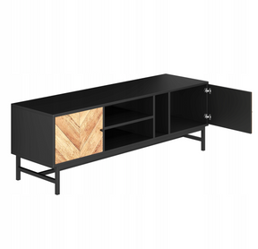 Modern čierno-drevený TV stolík 150 