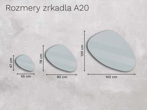 Organické LED zrkadlo s osvetlením A20 